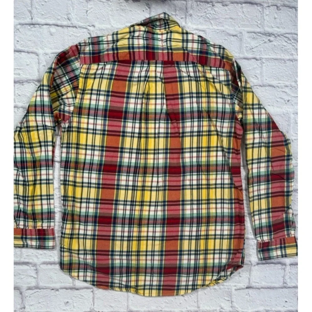Ralph Lauren Boys Flannel Shirt XL (18-20)‎ Button Down Long Sleeves Plaid Logo